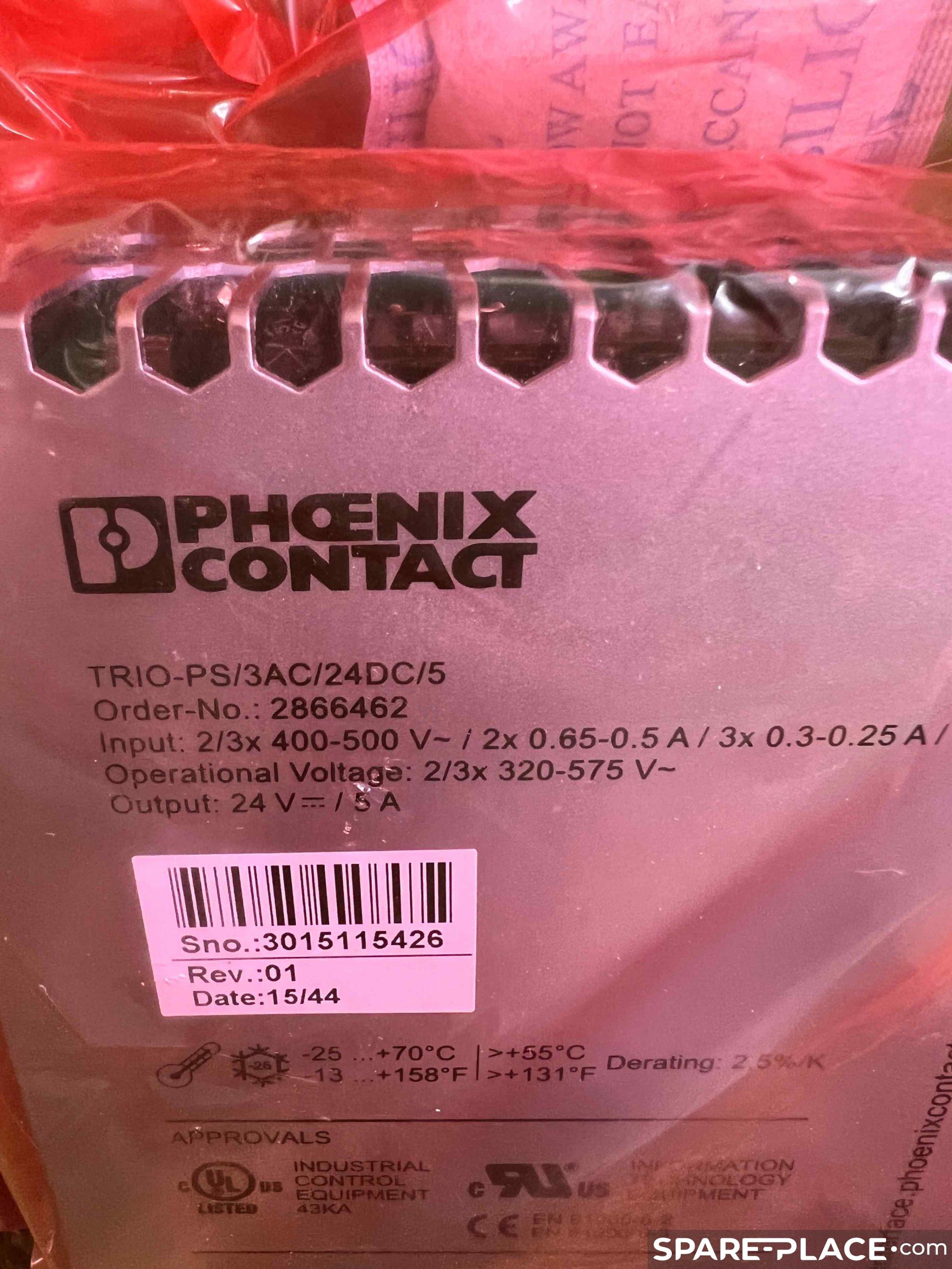 Référence TRIO-PS 3AC 24DC 5 de la marque PHOENIX CONTACT